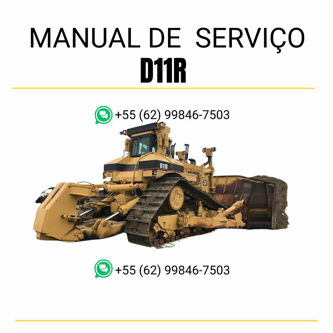 Manual de serviço Caterpillar D11R trator de esteira em inglês, guia completo de manutenção com instruções técnicas detalhadas em PDF