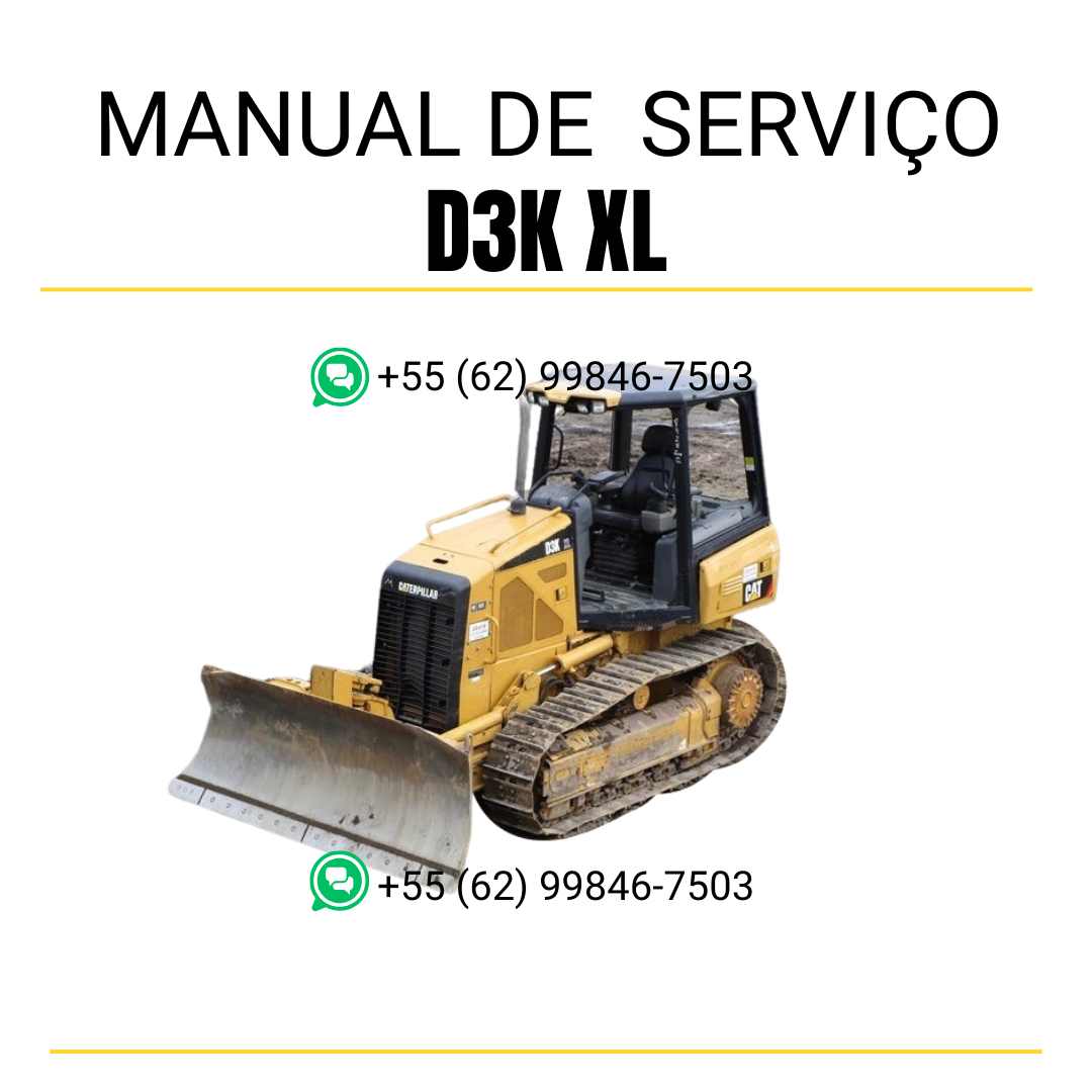 Manual de serviço Caterpillar D3K XL em inglês, PDF completo para trator de esteira com instruções técnicas e guia de manutenção detalhada