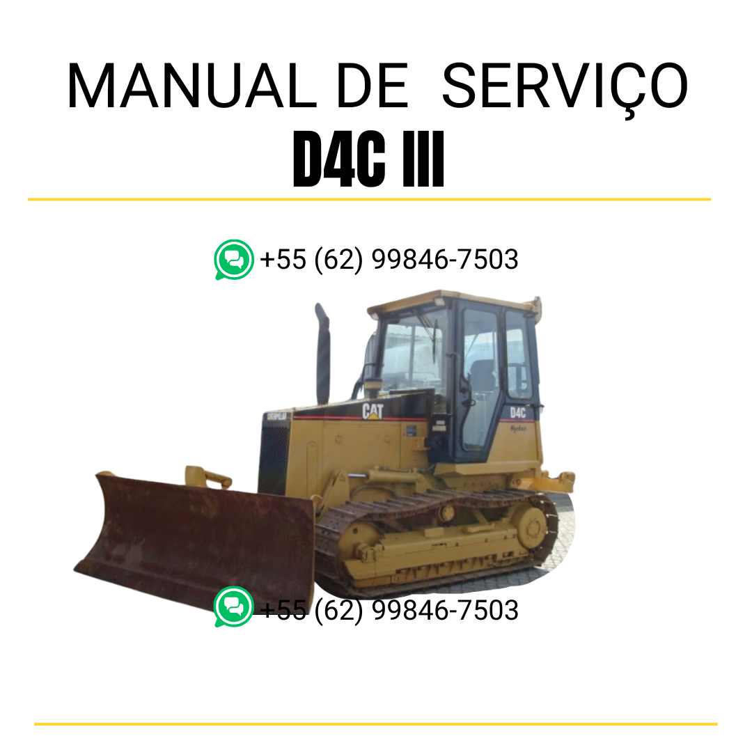 Manual de serviço Caterpillar D4C III em inglês, PDF completo para trator de esteira com orientações técnicas detalhadas e guia de manutenção