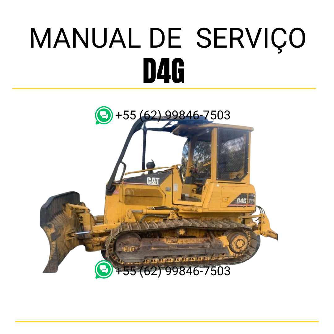 Manual de serviço Caterpillar D4G em inglês, PDF completo para trator de esteira com orientações técnicas, ilustrações e guia de manutenção
