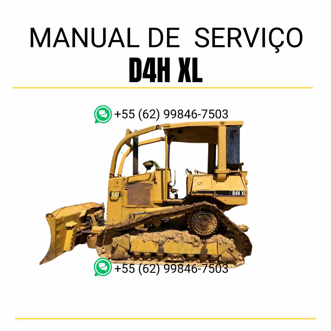 Manual de serviço Caterpillar D4H XL em inglês, PDF detalhado para trator de esteira com orientações técnicas e guia completo de manutenção