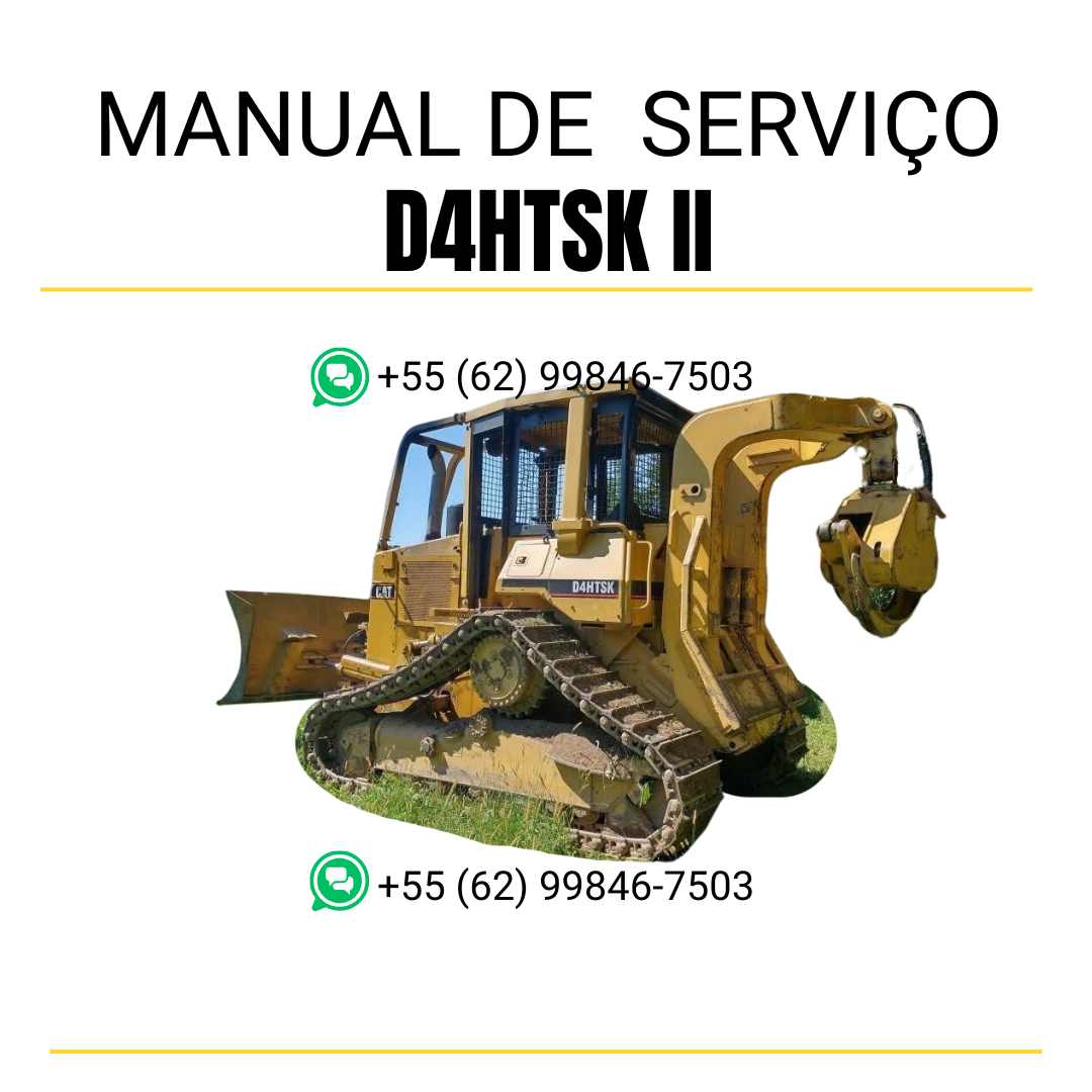 Manual de serviço Caterpillar D4HTSK II em inglês, PDF para track skidder com instruções técnicas detalhadas e guia completo de manutenção
