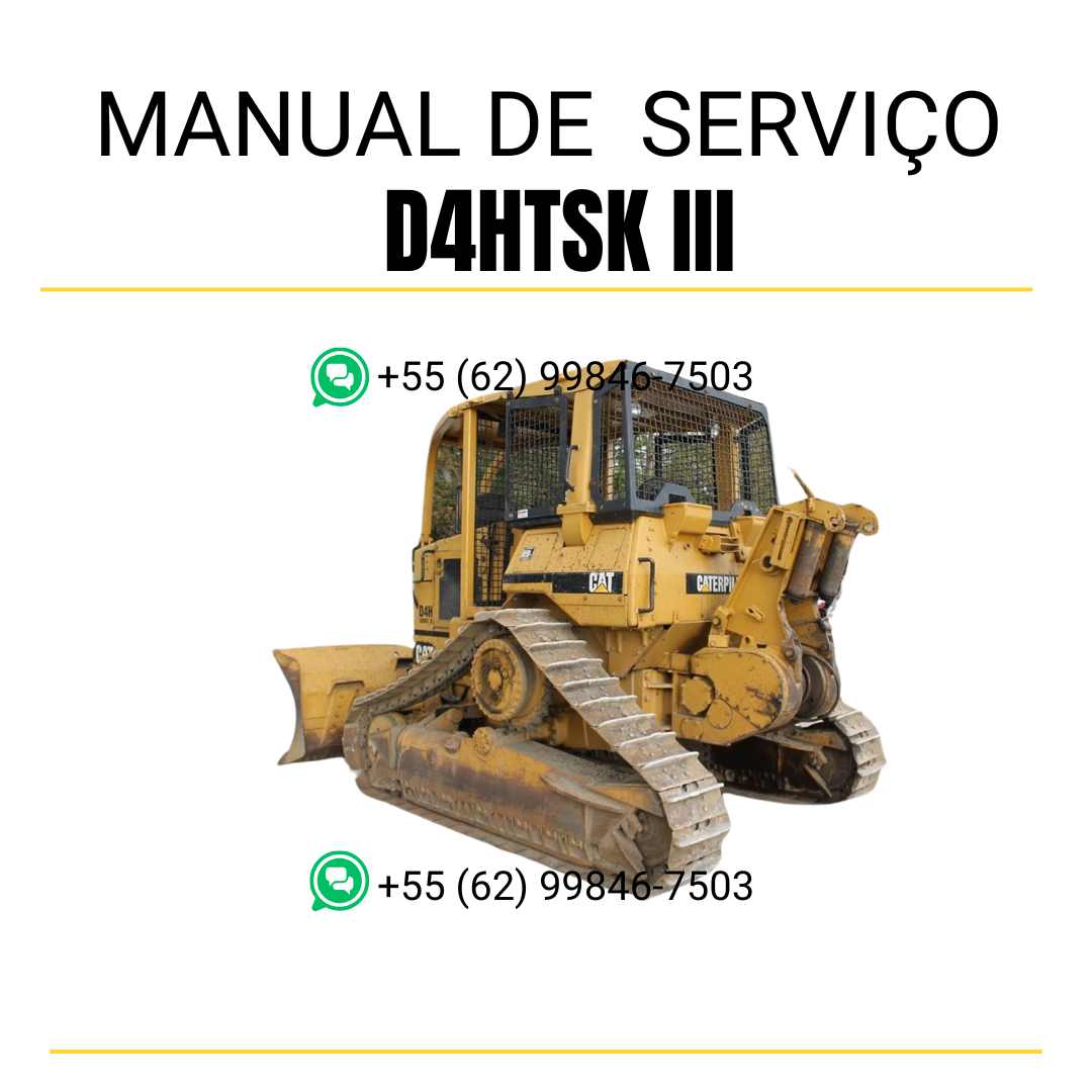 Manual de serviço Caterpillar D4HTSK III em inglês, PDF completo para track skidder com guia detalhado de manutenção e instruções técnicas