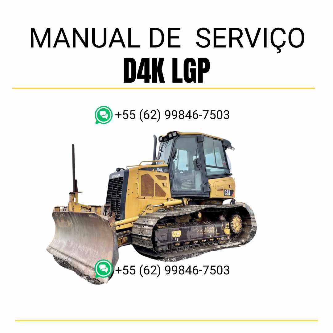 Manual de serviço Caterpillar D4K LGP em inglês, PDF completo para trator de esteira com instruções detalhadas de manutenção e reparo técnico
