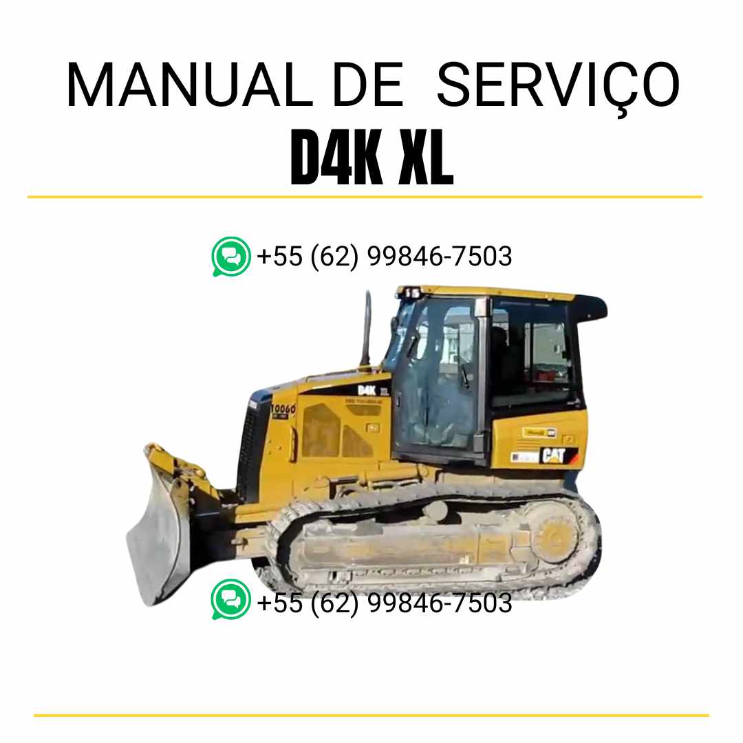 Manual de serviço Caterpillar D4K XL em inglês, PDF detalhado para trator de esteira com instruções técnicas e guia completo de manutenção