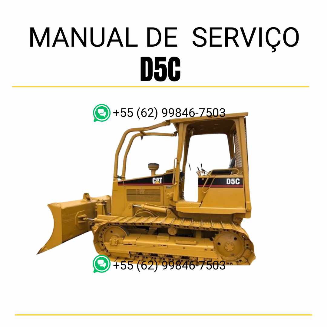 Manual de serviço Caterpillar D5C em inglês, PDF completo para trator de esteira com guia técnico de manutenção e instruções detalhadas de reparo