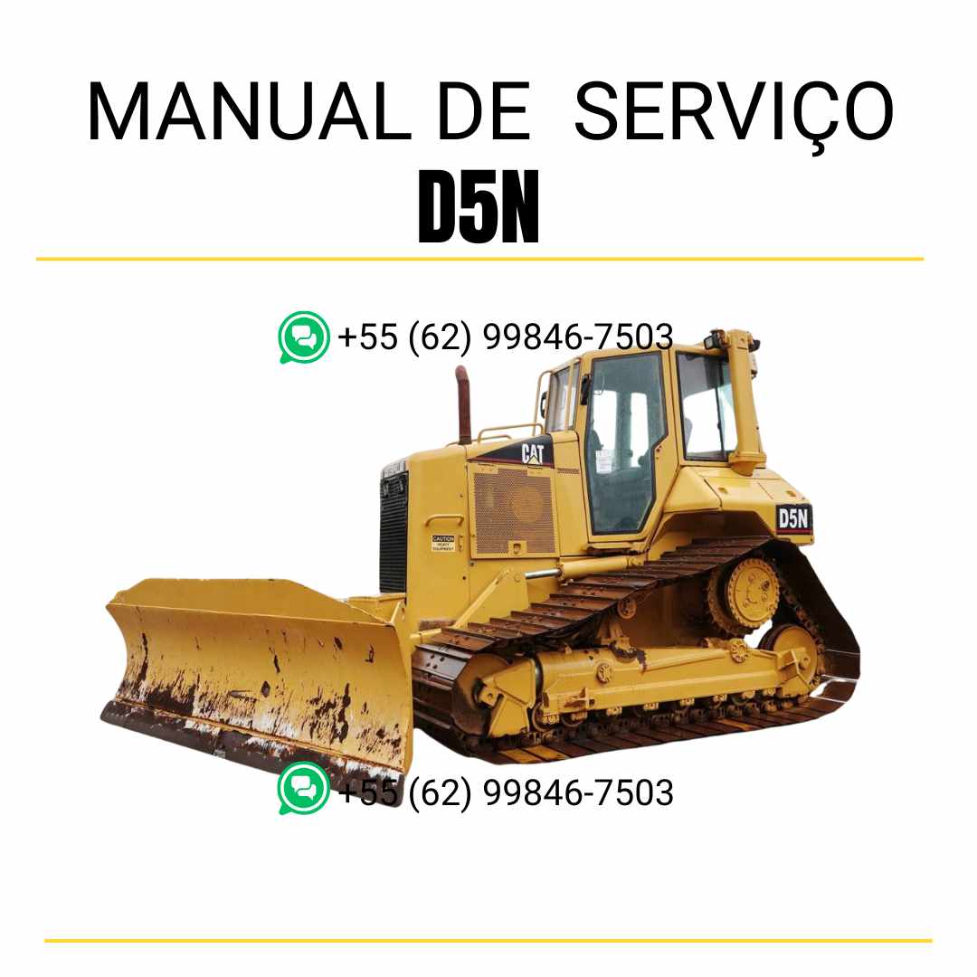 Manual de serviço Caterpillar D5N em inglês, PDF para trator de esteira com guia detalhado de manutenção e instruções de reparo técnico