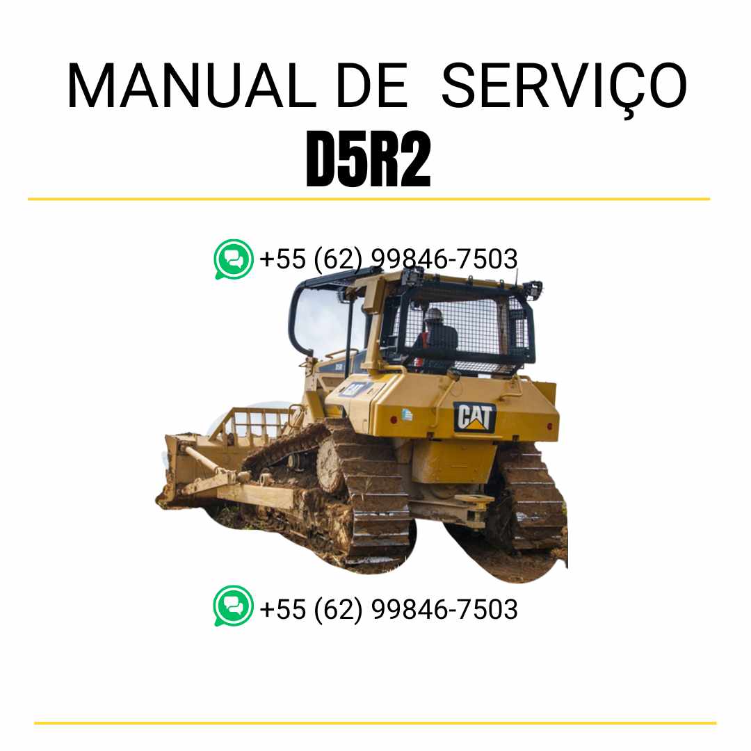 Manual de serviço Caterpillar D5R2 em inglês, PDF completo para trator de esteira com instruções detalhadas de manutenção e reparo