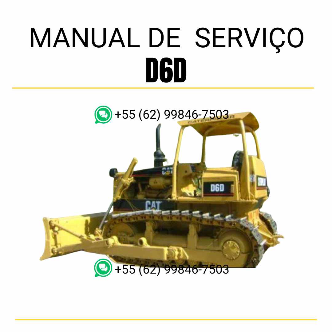 Manual de serviço Caterpillar D6D em inglês, PDF completo para trator de esteira com instruções técnicas e procedimentos de manutenção