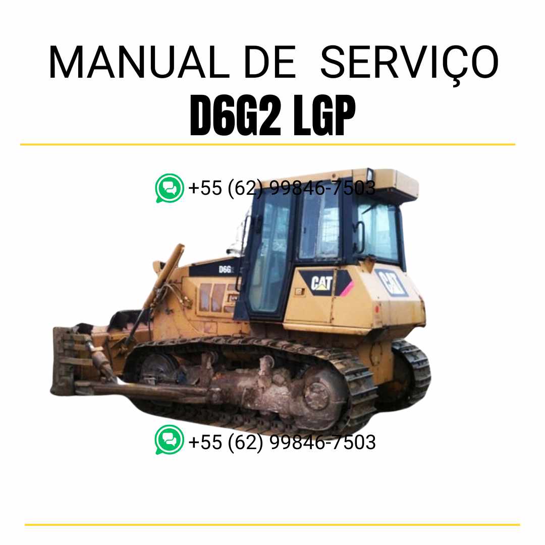 Manual de serviço Caterpillar D6G2 LGP trator de esteira em inglês, guia completo de manutenção com instruções técnicas detalhadas em PDF