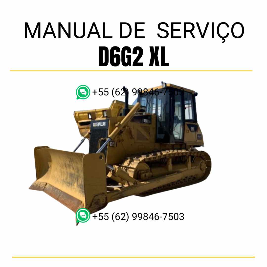 Manual de serviço Caterpillar D6G2 XL trator de esteira em inglês, guia técnico completo de manutenção e reparos detalhados em PDF