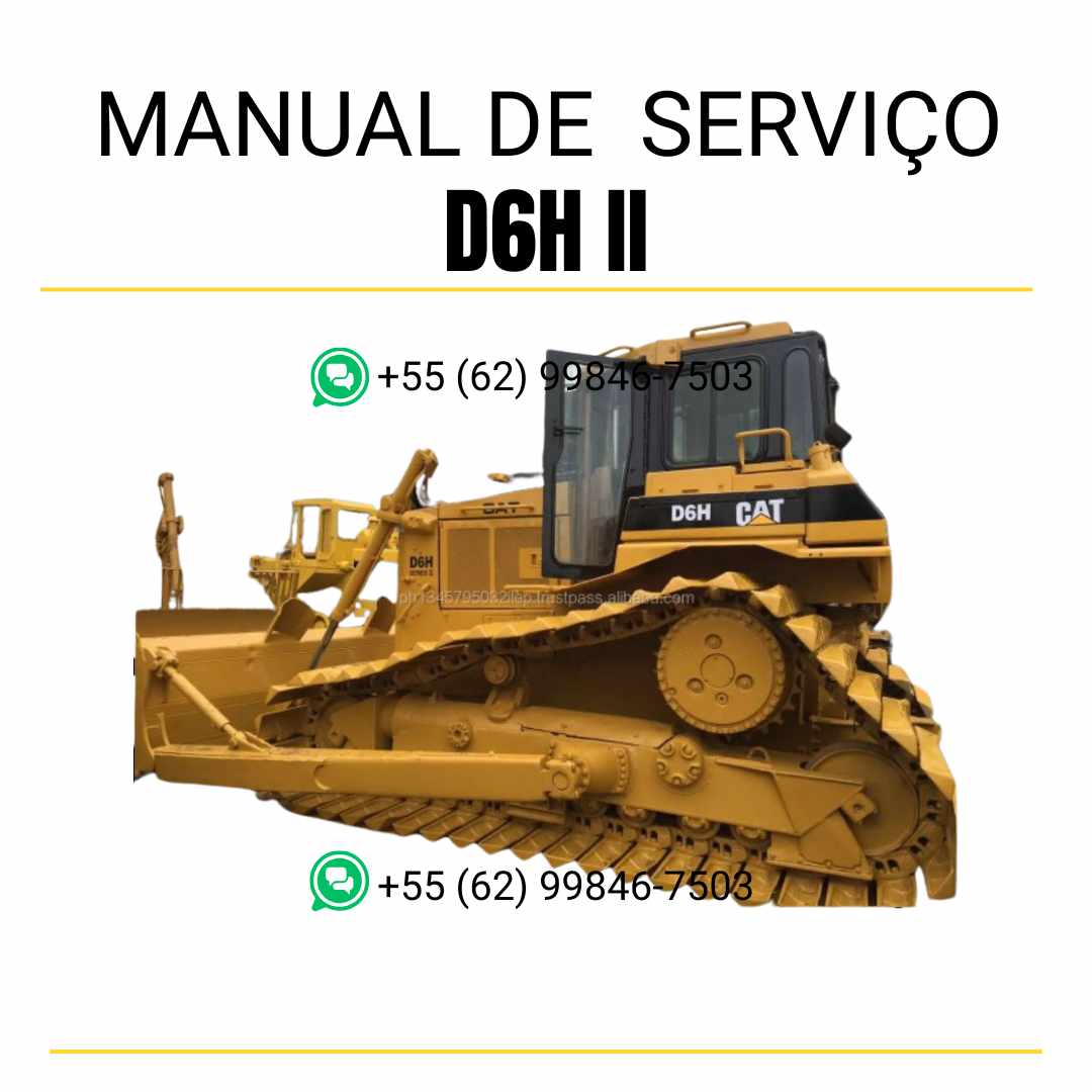 Manual de serviço Caterpillar D6H II trator de esteira em inglês, guia técnico completo de manutenção e reparos detalhados em PDF