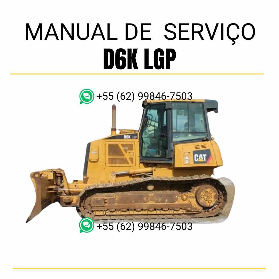 Manual de serviço Caterpillar D6K LGP trator de esteira em inglês, guia técnico completo de manutenção e reparos detalhados em PDF