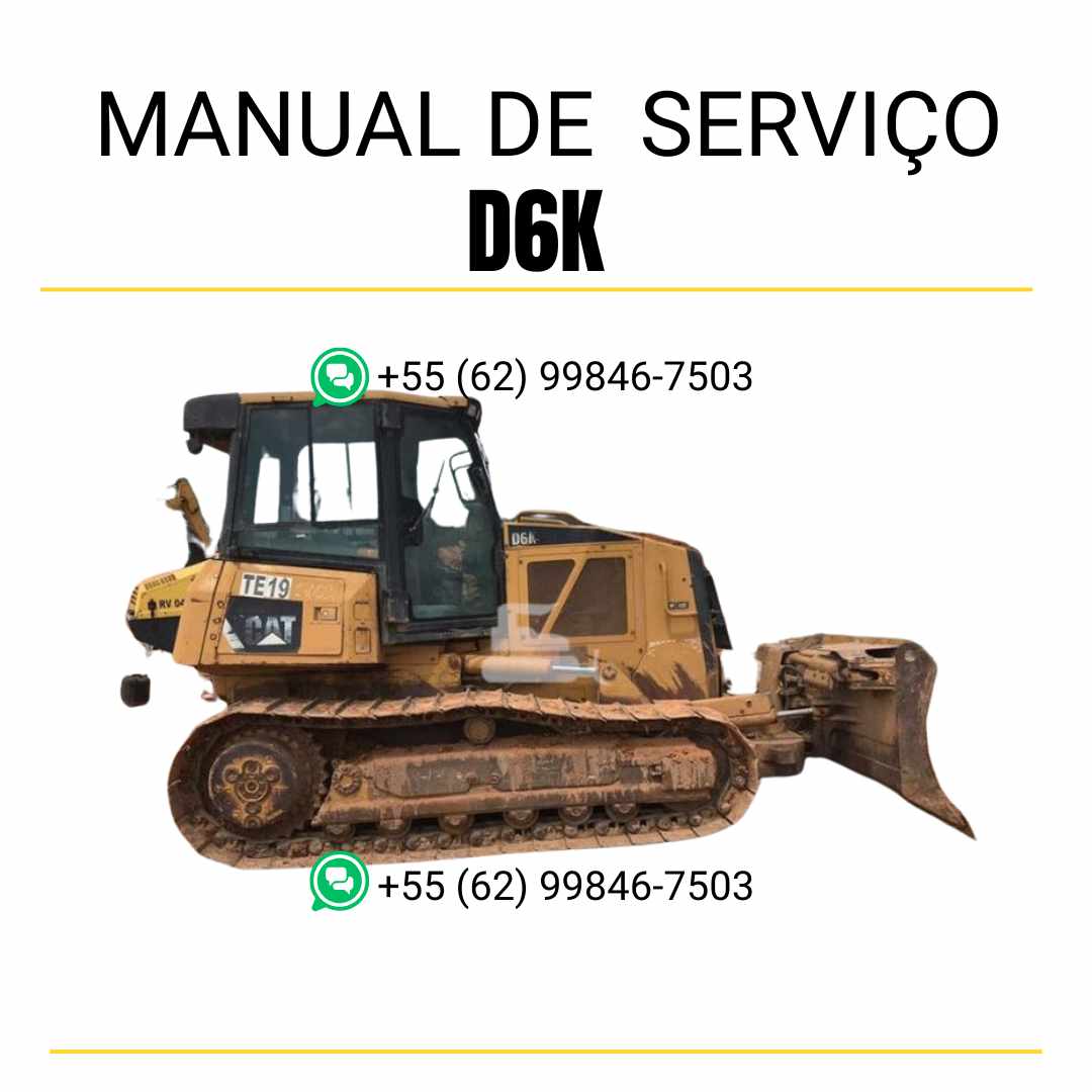 Manual de serviço Caterpillar D6K trator de esteira em inglês, guia completo de manutenção com instruções técnicas detalhadas em PDF