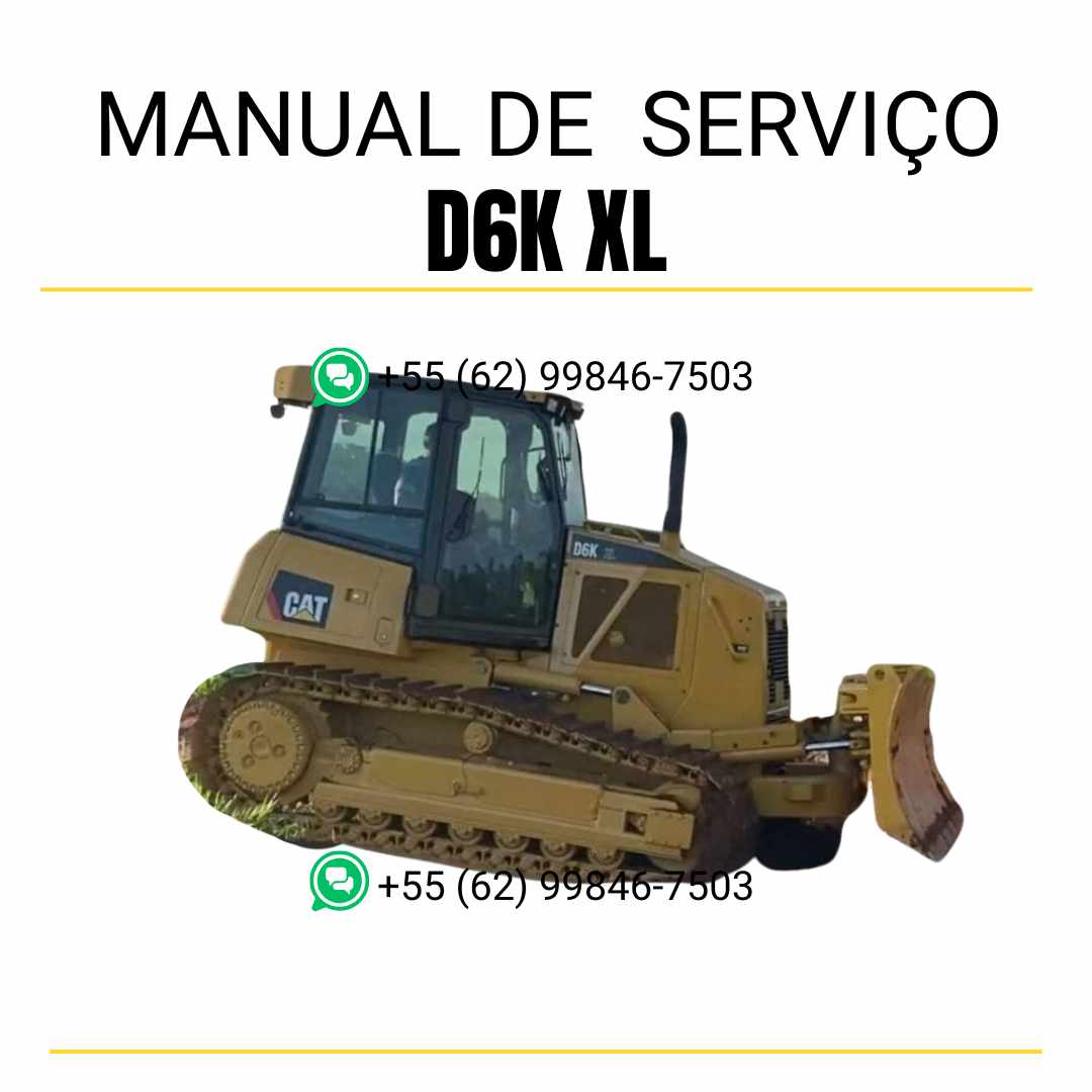 Manual de serviço Caterpillar D6K XL trator de esteira em inglês, guia completo de manutenção com instruções técnicas detalhadas em PDF