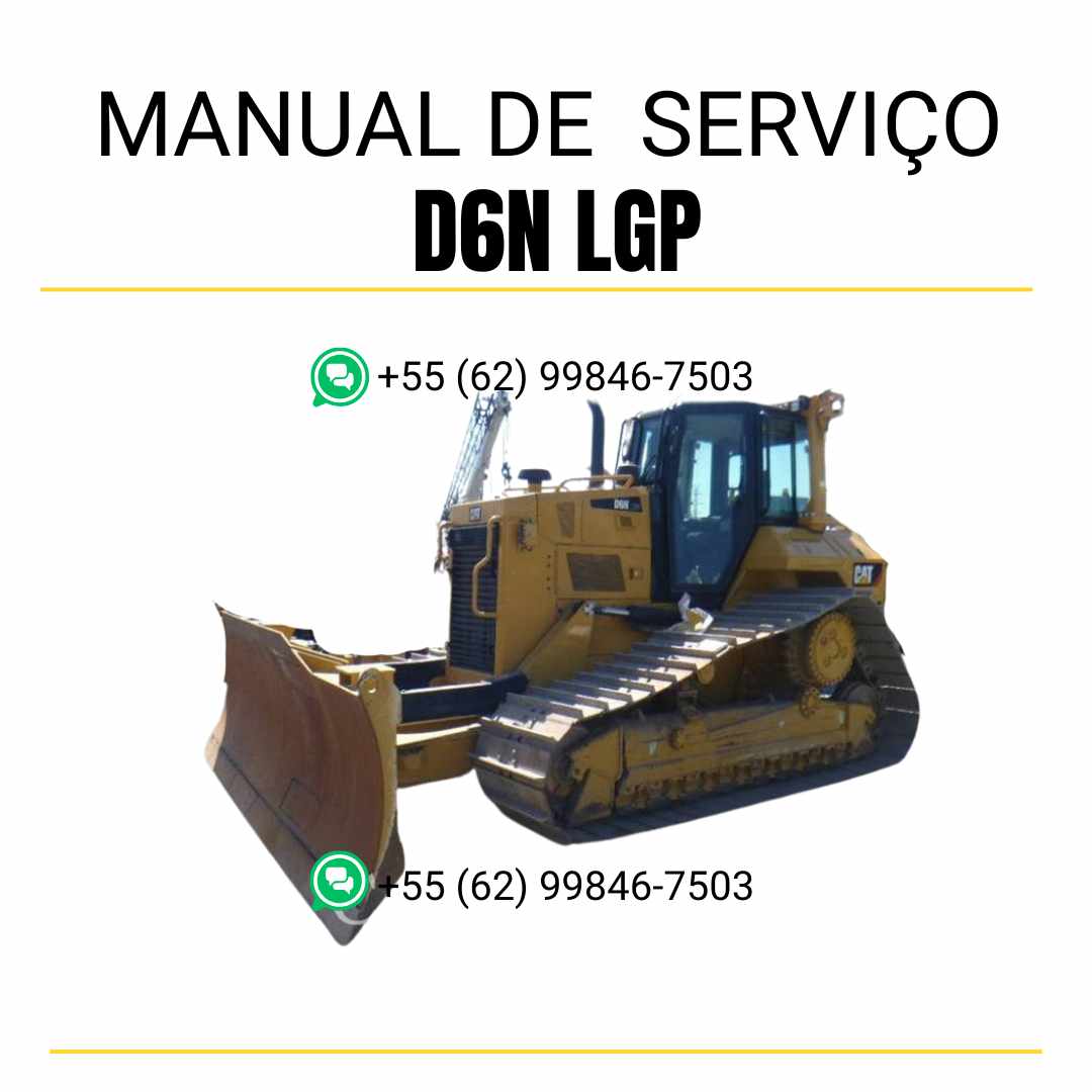 Manual de serviço Caterpillar D6N LGP trator de esteira em inglês, guia completo de manutenção com instruções técnicas detalhadas em PDF