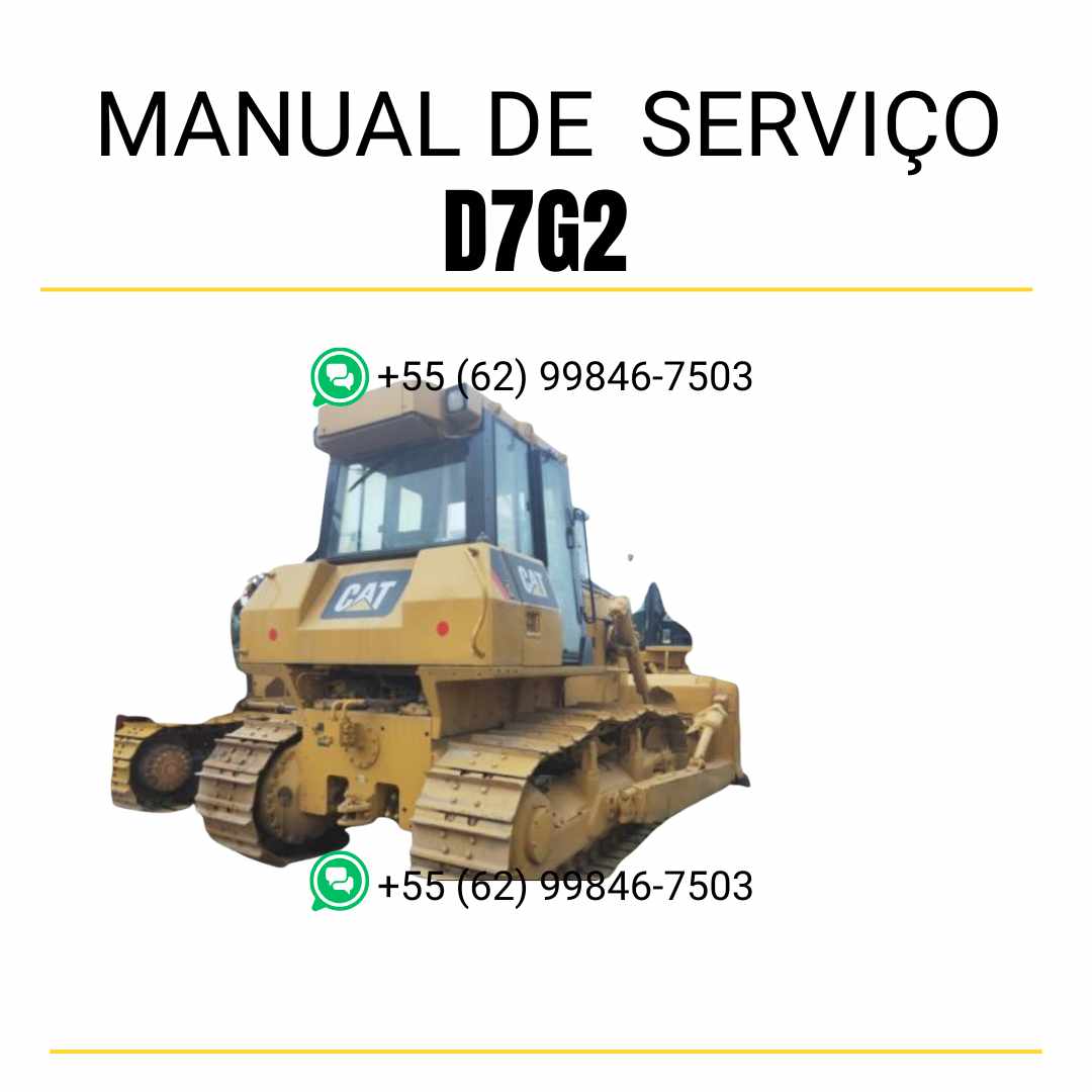 Manual de serviço Caterpillar D7G2 trator de esteira em inglês, guia completo de manutenção e instruções técnicas detalhadas em PDF