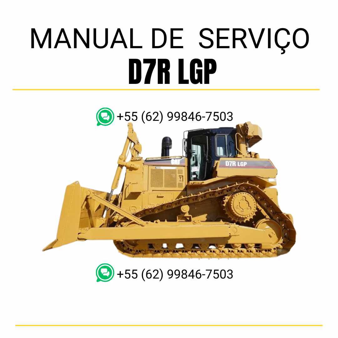 Manual de serviço Caterpillar D7R LGP trator de esteira em inglês, guia completo de manutenção com instruções técnicas detalhadas em PDF