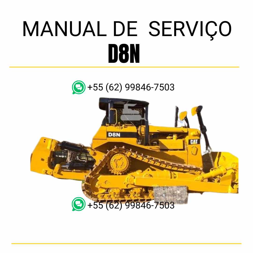 Manual de serviço Caterpillar D8N trator de esteira em inglês, guia completo de manutenção e instruções técnicas detalhadas em PDF