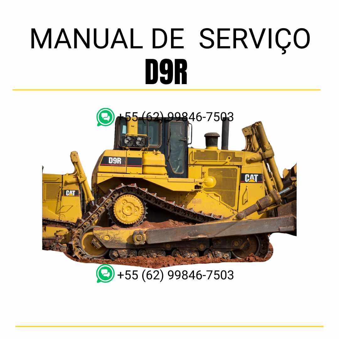 Manual de serviço Caterpillar D9R trator de esteira em inglês, guia técnico detalhado de manutenção e reparos completos em PDF