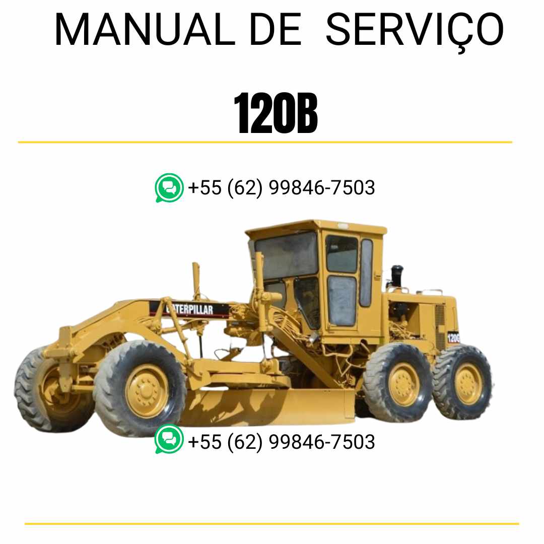 Manual de serviço em PDF da escavadora Caterpillar E120B em inglês com orientações detalhadas de manutenção, ajustes técnicos e reparos