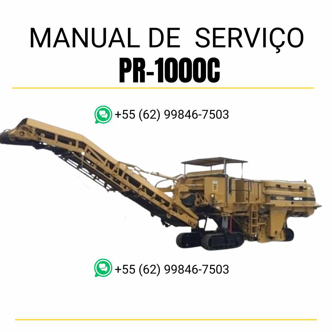 Manual de serviço Caterpillar PR-1000C fresadora de asfalto em inglês em PDF com instruções técnicas detalhadas para operação e manutenção