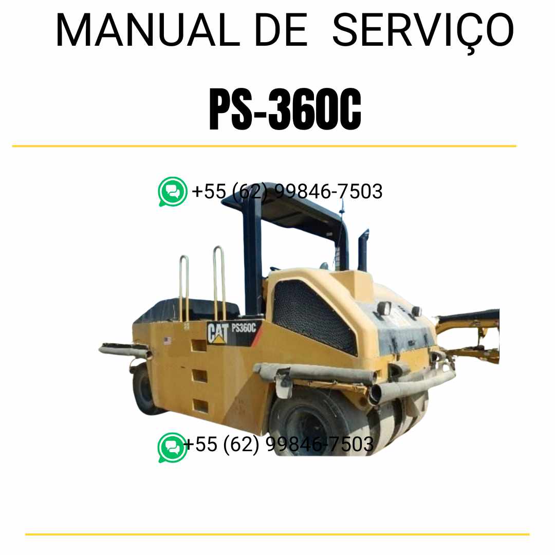 Manual de serviço Caterpillar PS-360C em inglês para rolo compactador pneumático, PDF completo com instruções detalhadas de manutenção e reparo