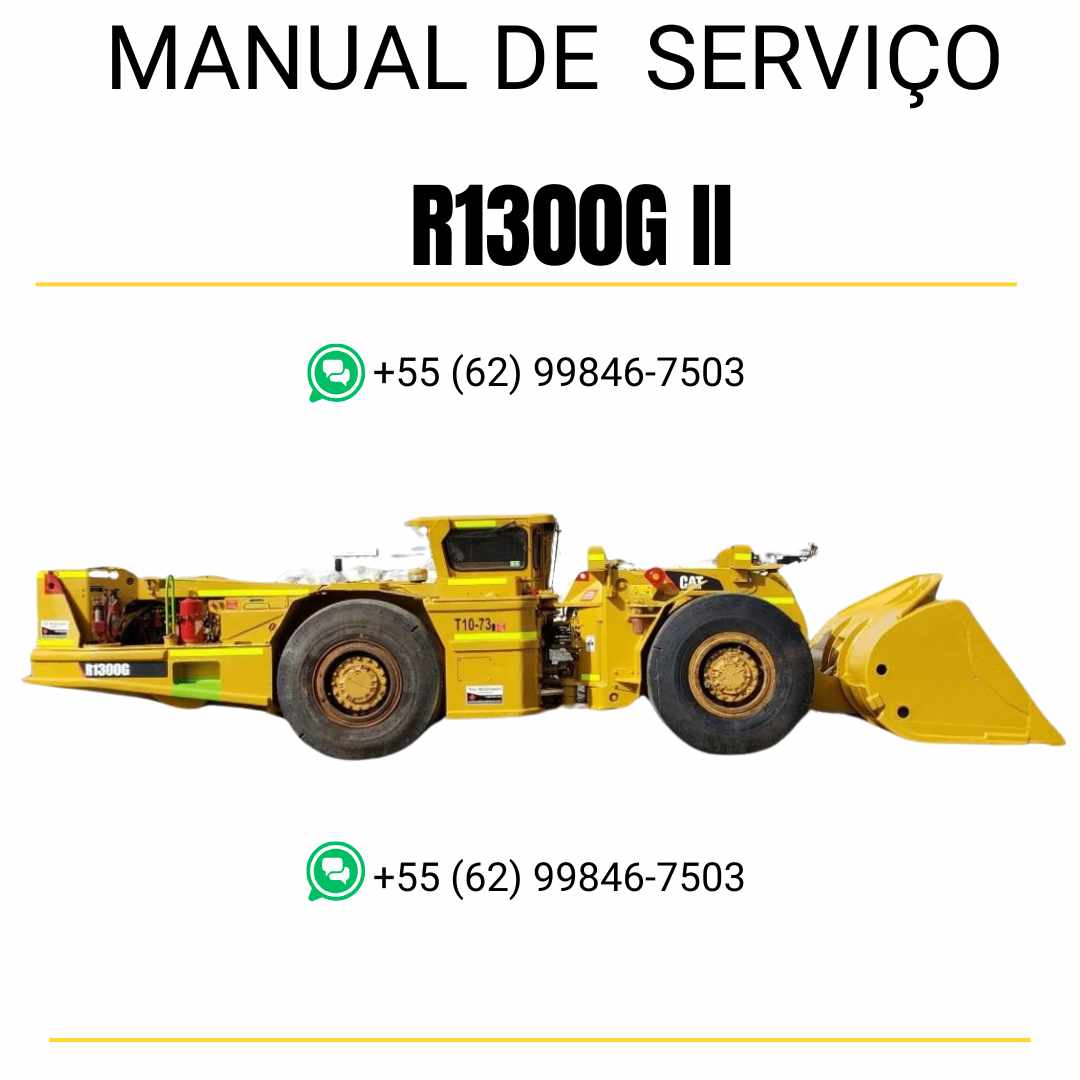 Manual de serviço Caterpillar R1300G II em inglês, PDF técnico para carregadeiras subterrâneas com instruções completas de manutenção e reparo