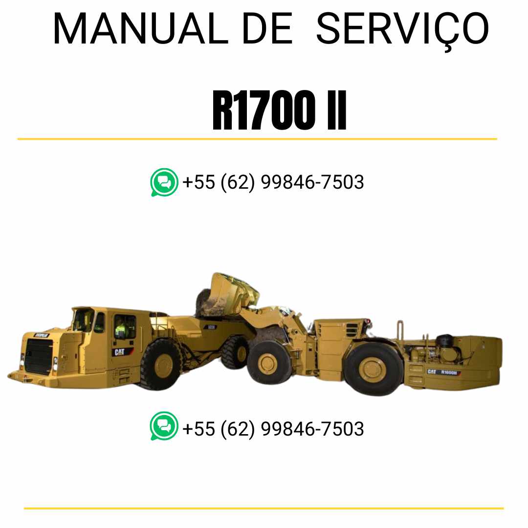 Manual de serviço Caterpillar R1600H em inglês, PDF completo para carregadeiras subterrâneas com instruções técnicas detalhadas de manutenção e reparo