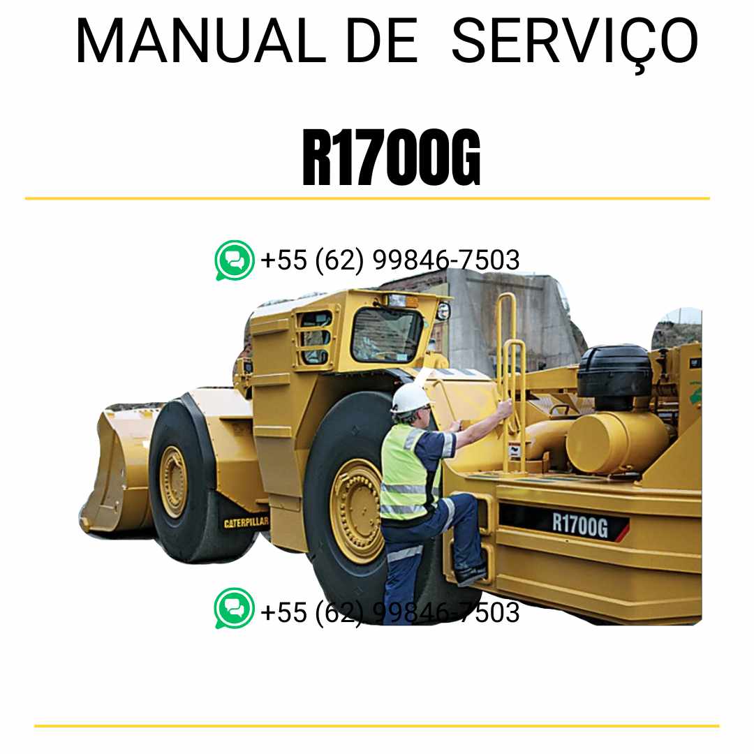 Manual de serviço Caterpillar R1700G em inglês, PDF técnico para carregadeiras subterrâneas com guia completo de manutenção e instruções detalhadas de reparo