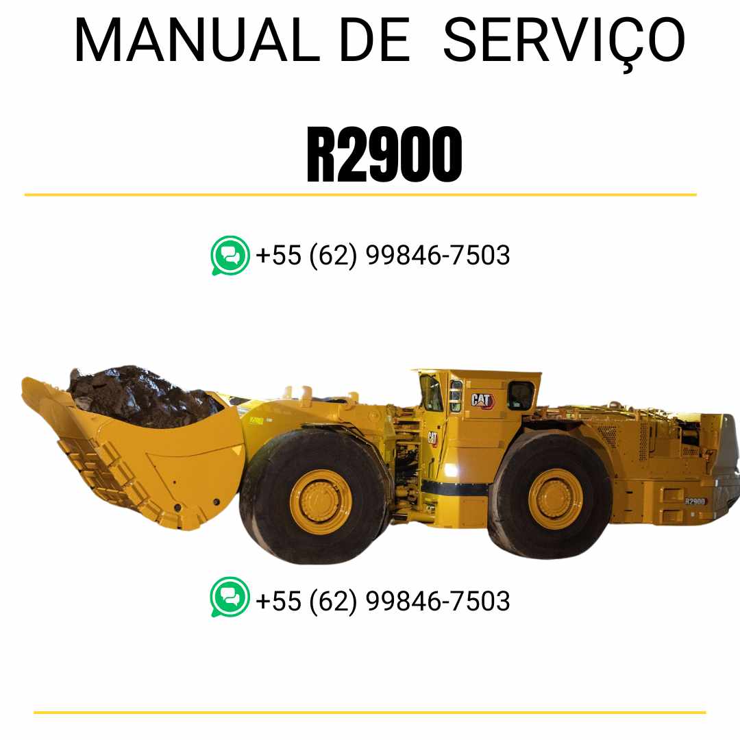 Manual de serviço Caterpillar R2900 em inglês, PDF completo para carregadeiras subterrâneas com instruções técnicas detalhadas de manutenção e guia de reparo