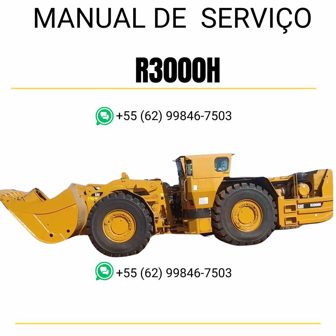 Manual de serviço Caterpillar R3000H em inglês, PDF técnico para carregadeiras subterrâneas com instruções completas de manutenção e guia detalhado de reparo