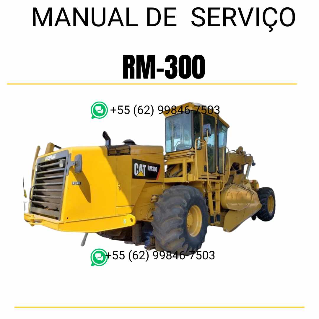 Manual de serviço Caterpillar RM-300 em inglês para recuperadora de estradas, PDF técnico completo com instruções de manutenção e reparo detalhados