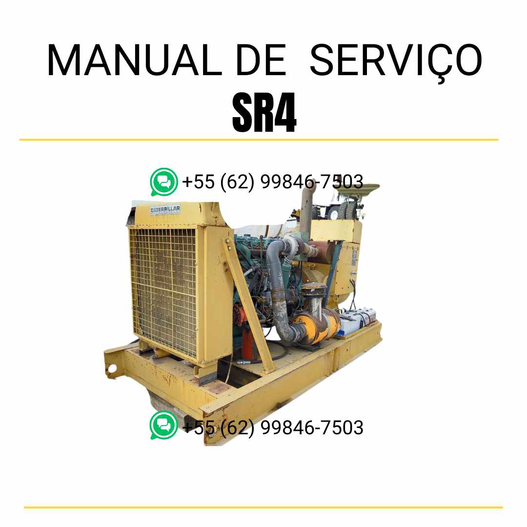 Manual de serviço do gerador Caterpillar SR4 em PDF, guia técnico detalhado com instruções de manutenção preventiva e reparos completos