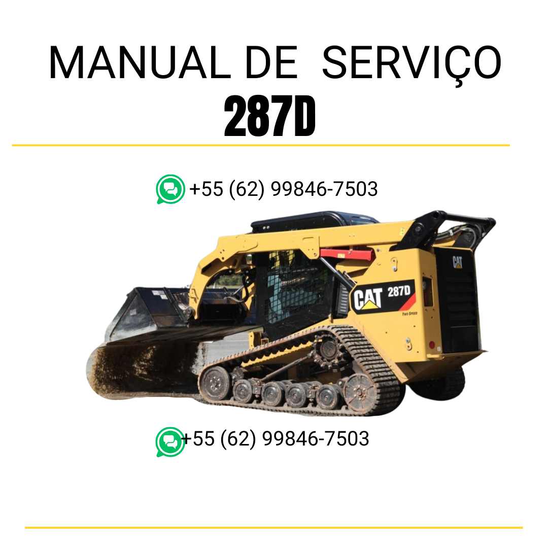 Manual de serviço CATERPILLAR V para mini carregadeira, PDF em português com instruções completas de manutenção e operação.