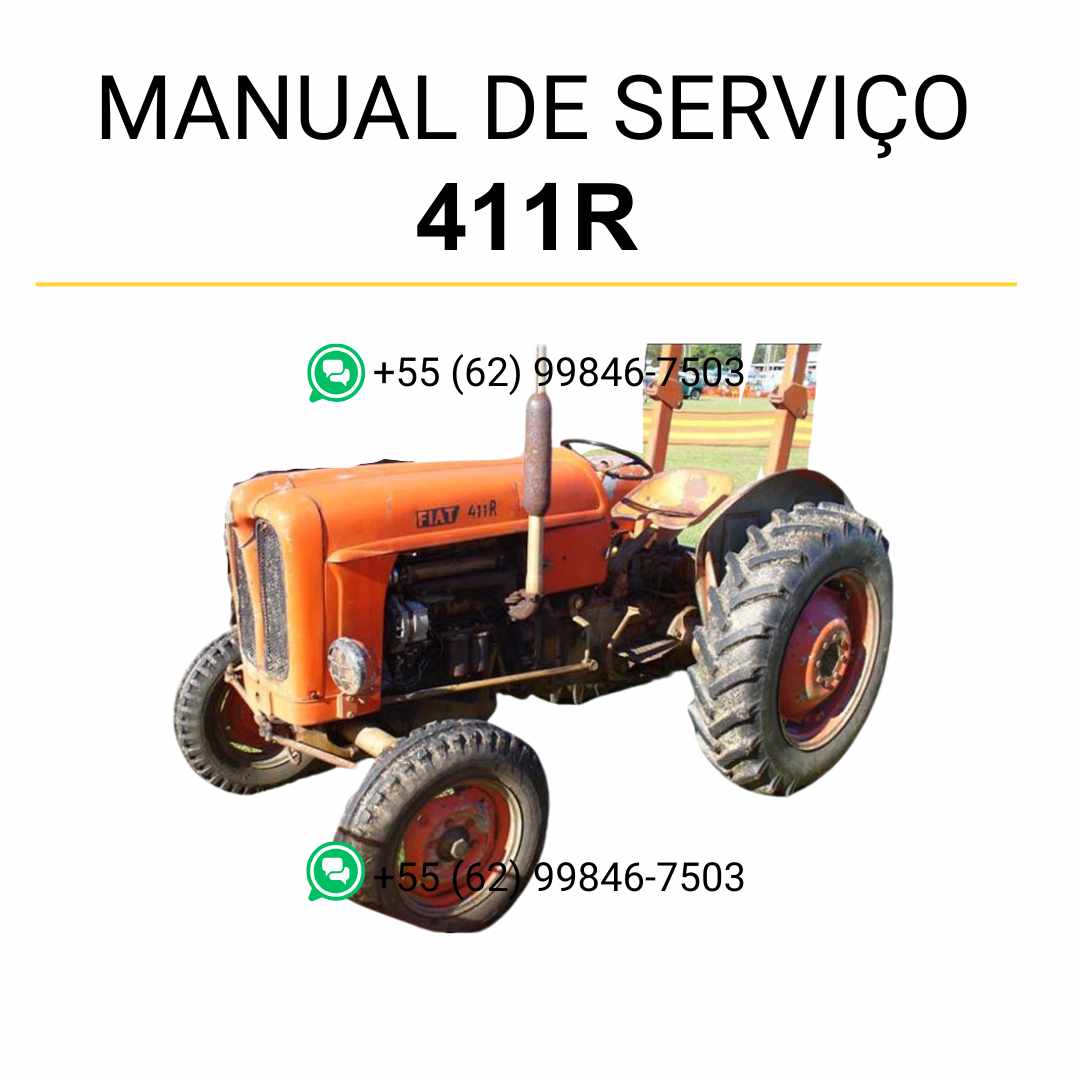 Manual de serviço Fiat 411R trator em PDF, guia técnico completo com instruções ilustradas para manutenção e reparos eficientes