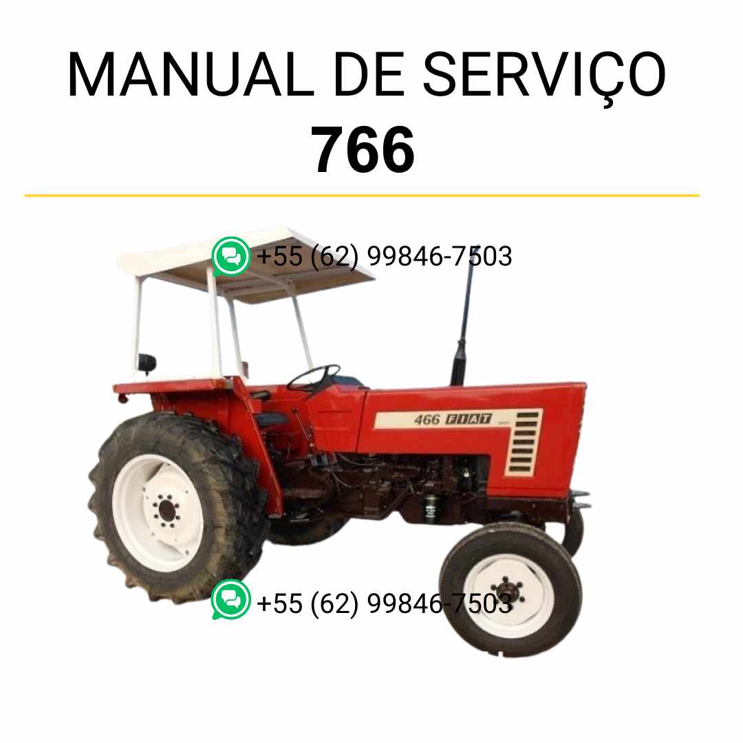 Manual de serviço Fiat 466, 566, 666 e 766 em PDF para trator, guia técnico completo com instruções detalhadas de manutenção e reparos