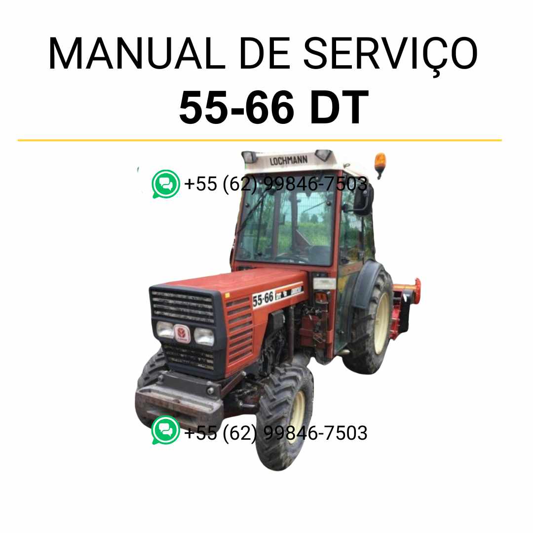 Manual de serviço Fiat tratores 55-66, 55-66 DT, 60-66 e 60-66 DT em PDF com guia detalhado de reparo e manutenção preventiva