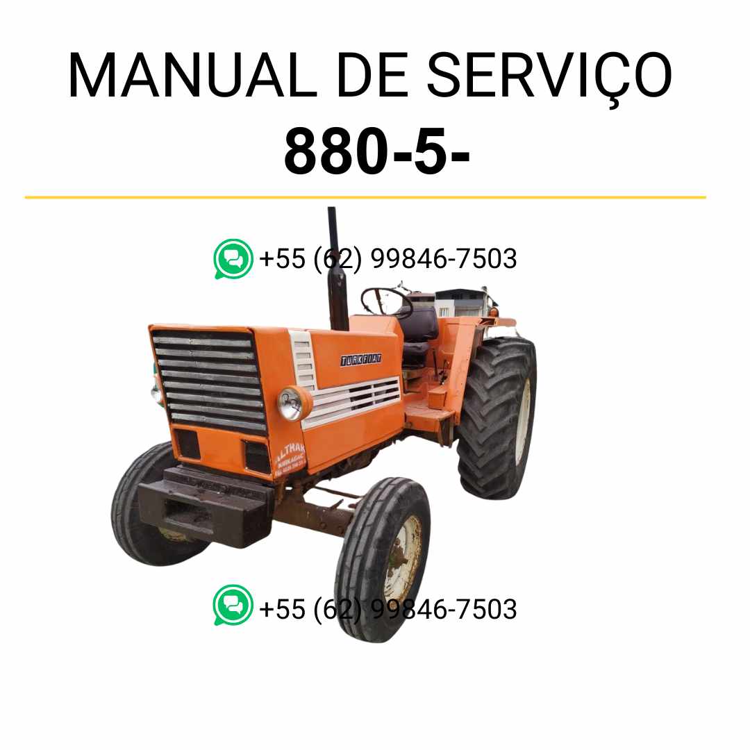 Manual de serviço Fiat 780-880, 880-5 e 980 em PDF para trator, guia técnico completo com instruções detalhadas de manutenção e reparos