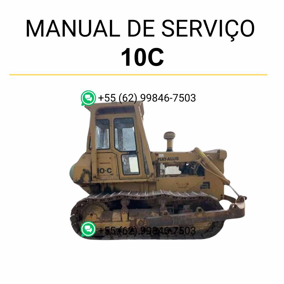 Manual de serviço Fiatallis 10C Dozer em PDF com instruções técnicas completas para manutenção, reparos e ajustes do trator de esteira