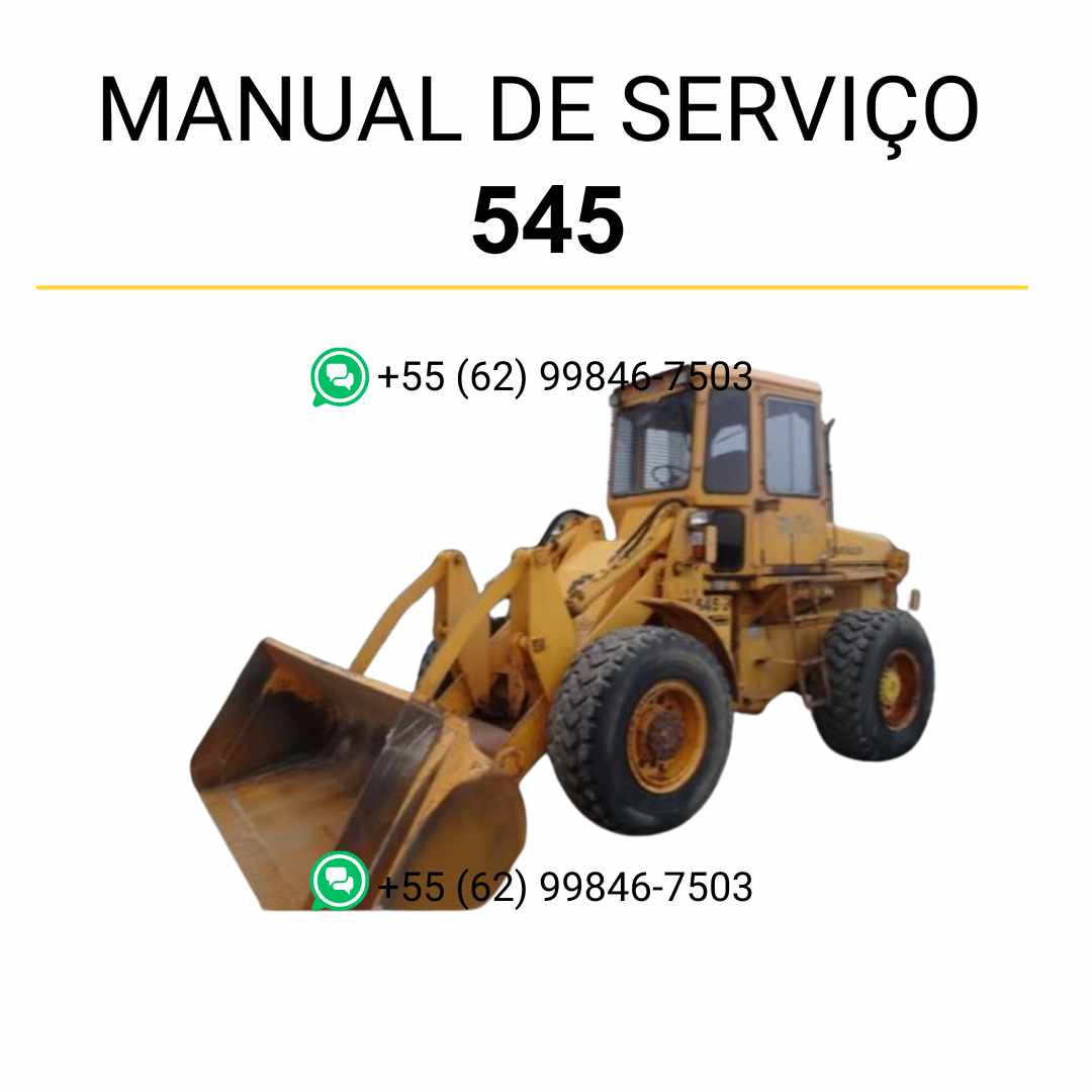 Manual de serviço Fiatallis 545 em PDF para carregadeira, guia completo de manutenção com instruções técnicas e reparos detalhados