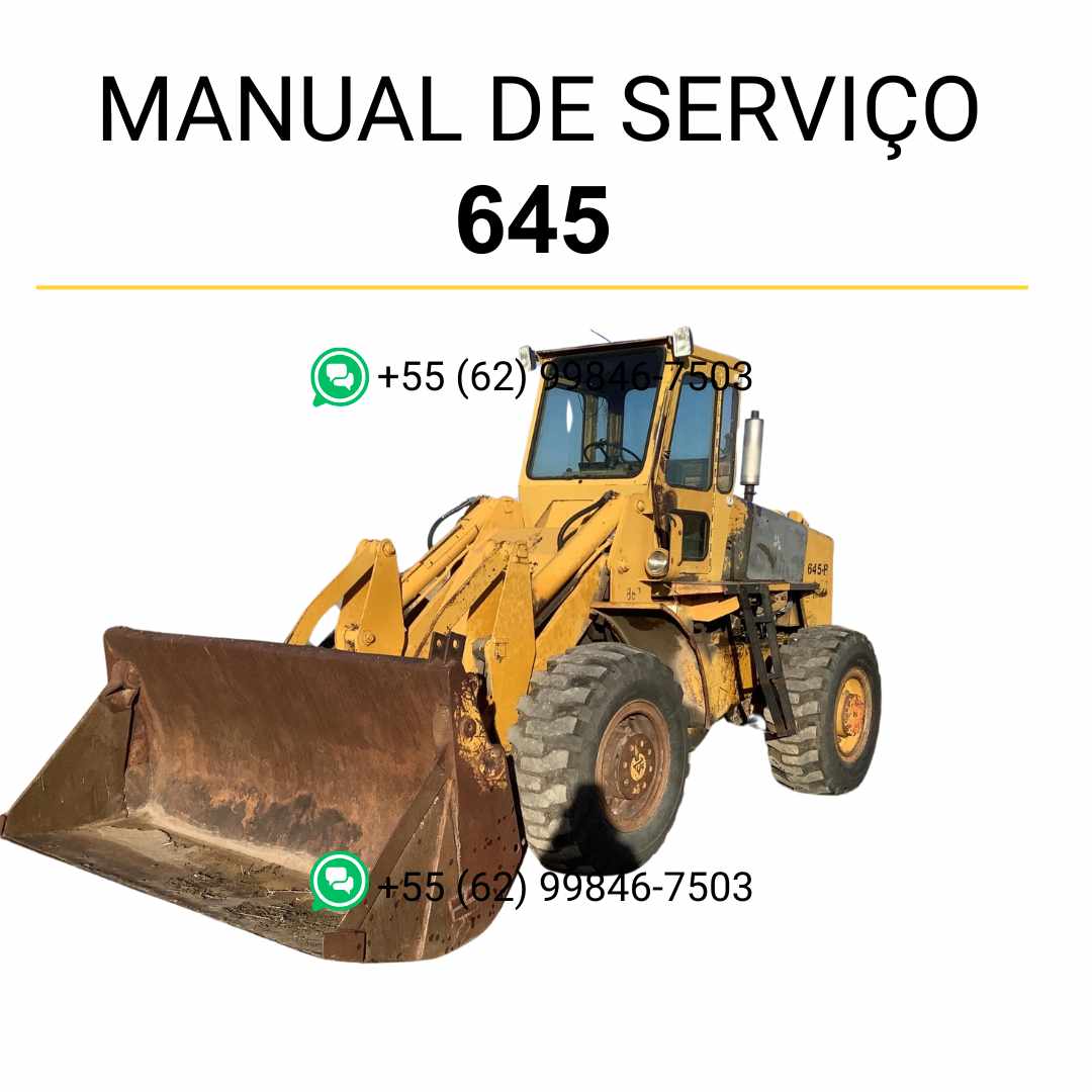 Manual de serviço Fiatallis 645 em PDF para carregadeira de rodas, guia oficial de manutenção com instruções técnicas detalhadas e reparos