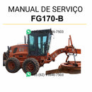 Manual de serviço Fiatallis FG170.B motoniveladora em PDF com guia completo de manutenção, reparos técnicos e instruções detalhadas