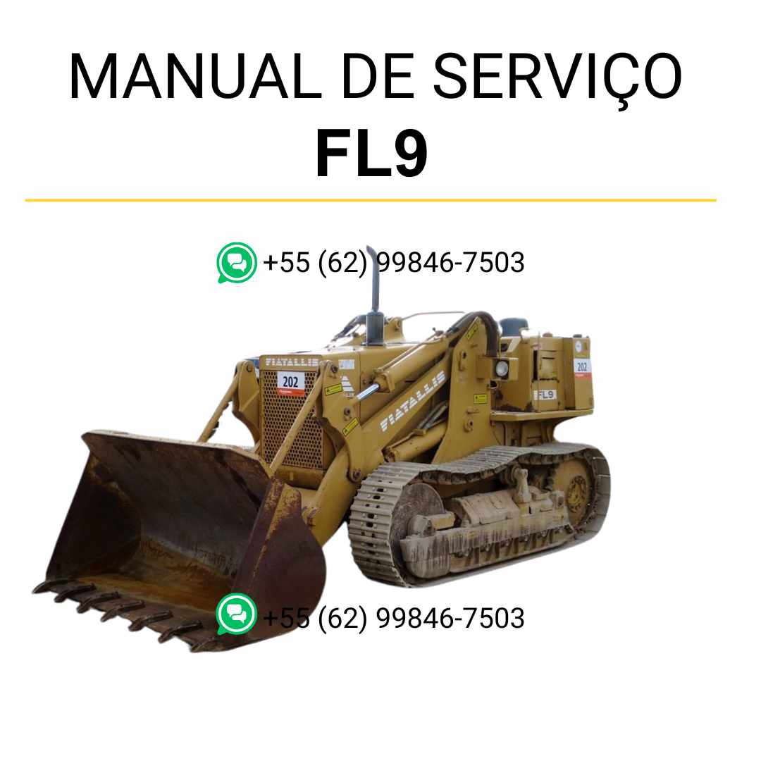 Manual de serviço Fiatallis FL9 para trator de esteira em PDF com orientações técnicas detalhadas, reparos e manutenção preventiva