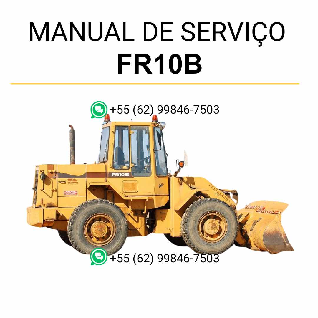 Manual de serviço Fiatallis FR10B carregadeira de rodas em PDF com instruções detalhadas de manutenção, reparos e ajustes técnicos