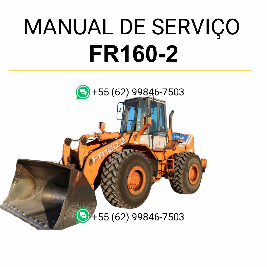 Manual de serviço Fiatallis FR160.2 para carregadeira em PDF com instruções detalhadas de manutenção e reparo oficial