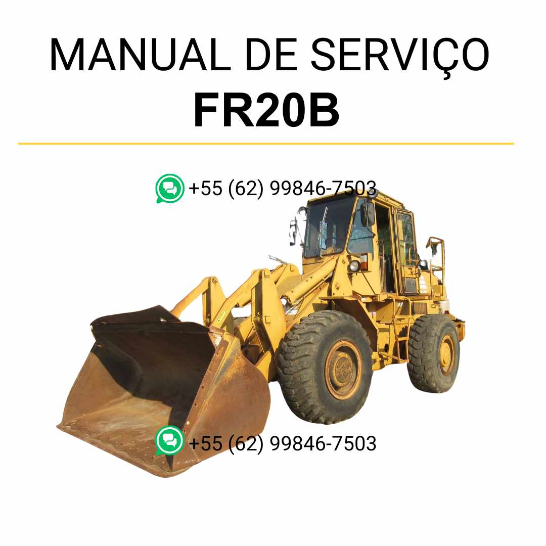 Manual de serviço Fiatallis FR20B e FR20 para carregadeiras em PDF com instruções técnicas detalhadas e guia completo de manutenção
