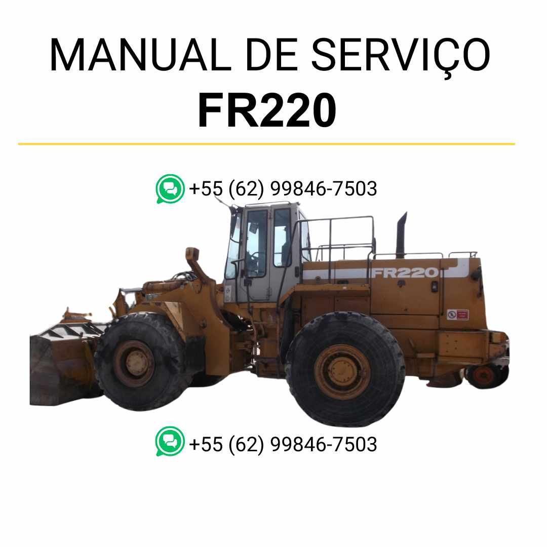 Manual de serviço Fiatallis FR220 para carregadeira em PDF com instruções detalhadas de manutenção, reparos técnicos e guia completo