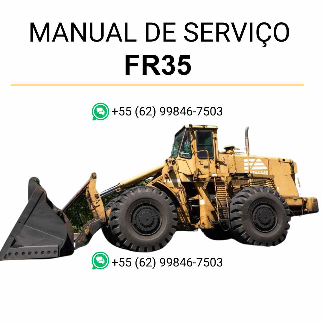 Manual de serviço Fiatallis FR35 em PDF para carregadeira, guia oficial com instruções técnicas e procedimentos completos de manutenção
