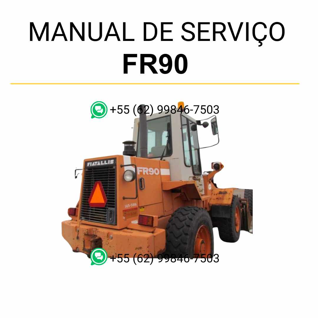 Manual de serviço Fiatallis FR90 para carregadeira em PDF com guia técnico completo e instruções detalhadas de manutenção